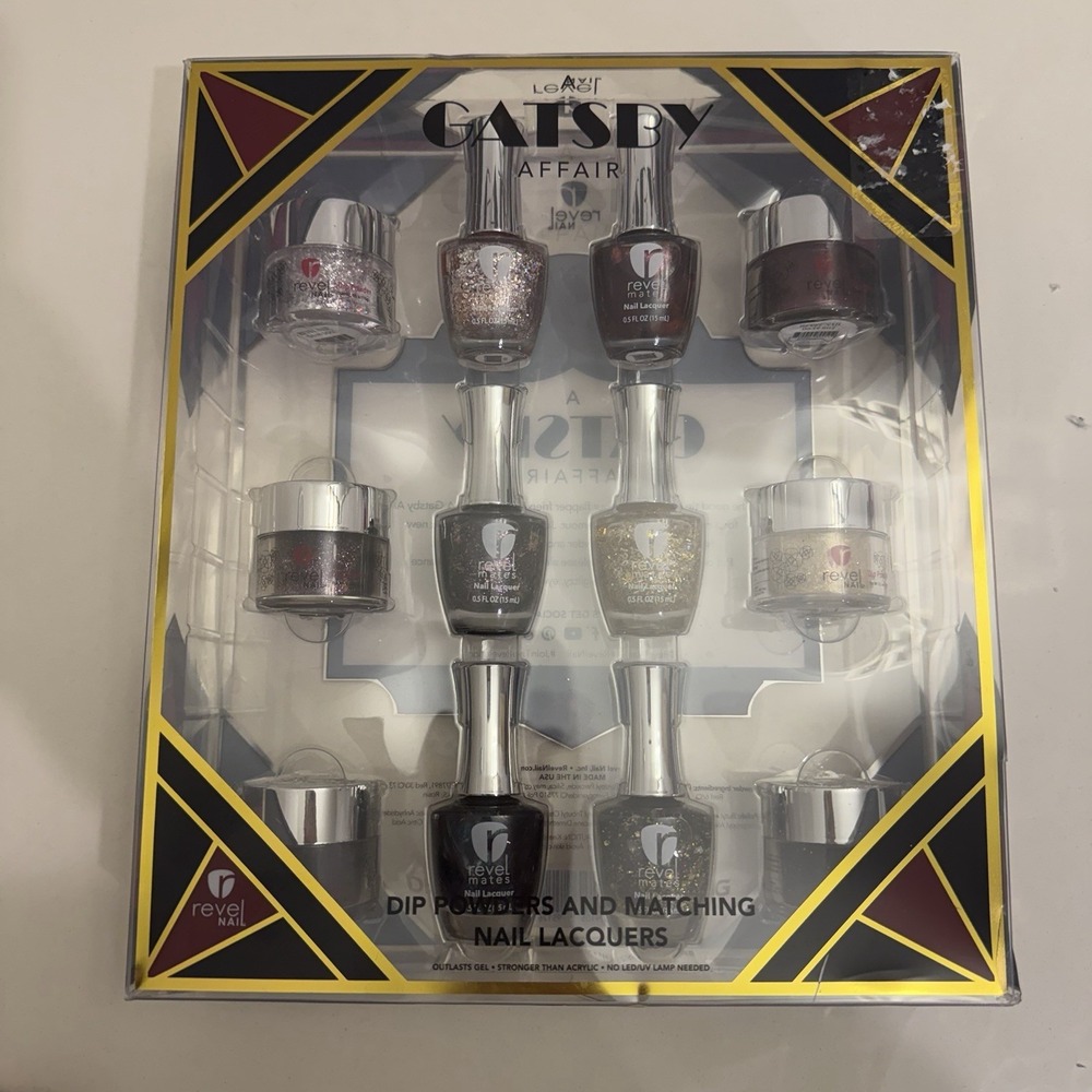 12-Piece Revel A Gatsby Affair Nail Dip Powder & Polish Collection NEW WITH TAGS